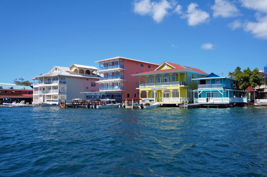 Bocas del Toro colorful houses on the water