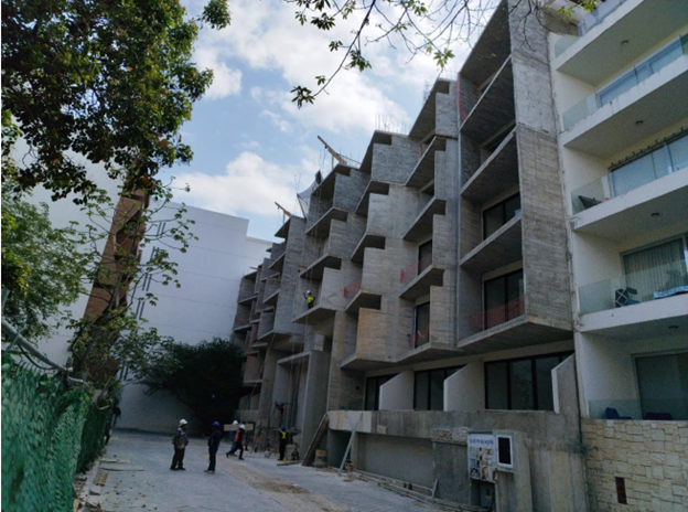 construction site at the Paravian community in the Riviera Maya