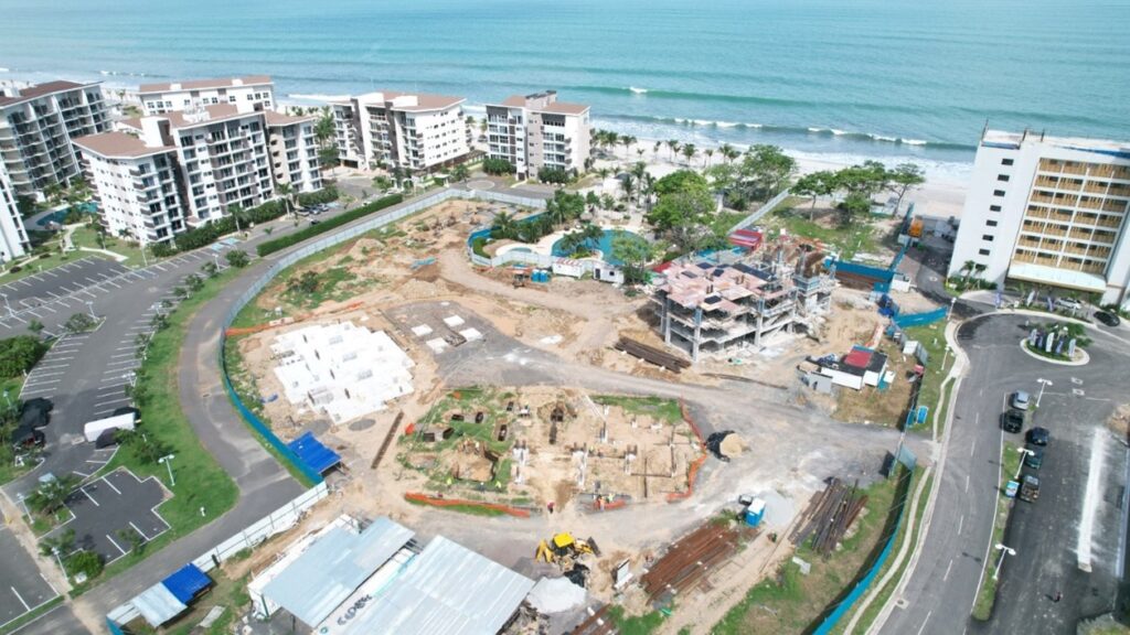 aerial shot of olas del mar construction site