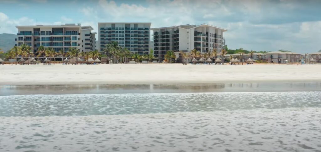 image of surfside hotel taken from the ocean