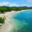 stunning beach with blue seas and white sand in Guanacaste, Costa Rica