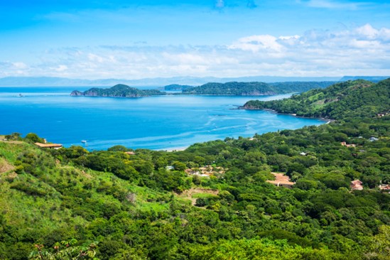 view of a beautiful bay in Guanacaste, Costa Rica