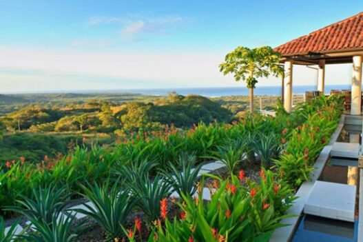 house in the hills in Costa Rica with views out to the ocean