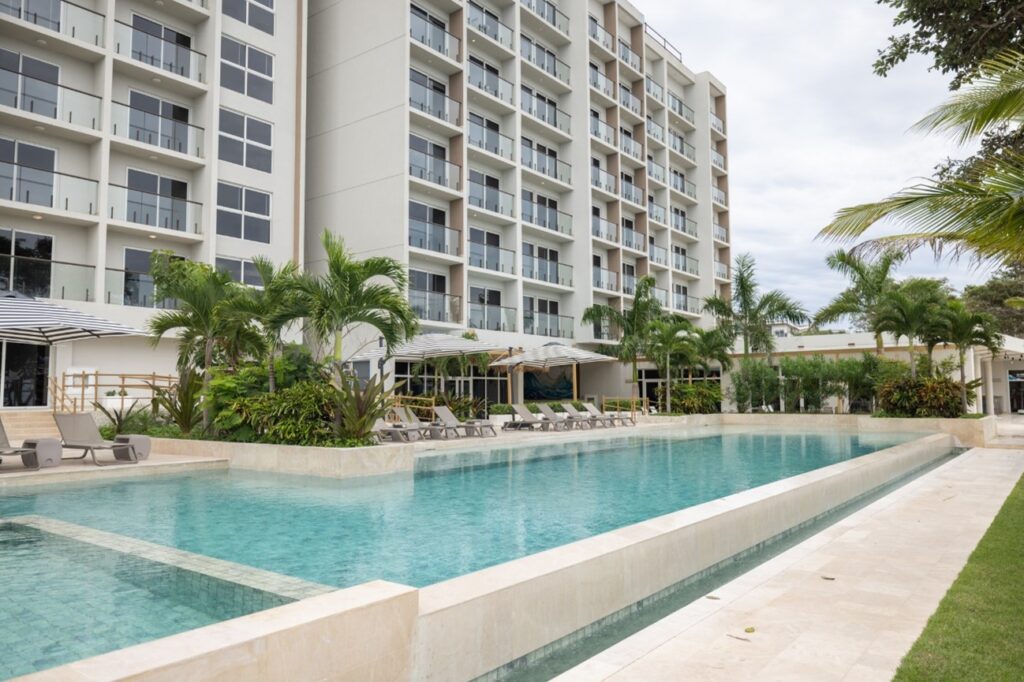 View of the beachside pool at Surfside hotel.