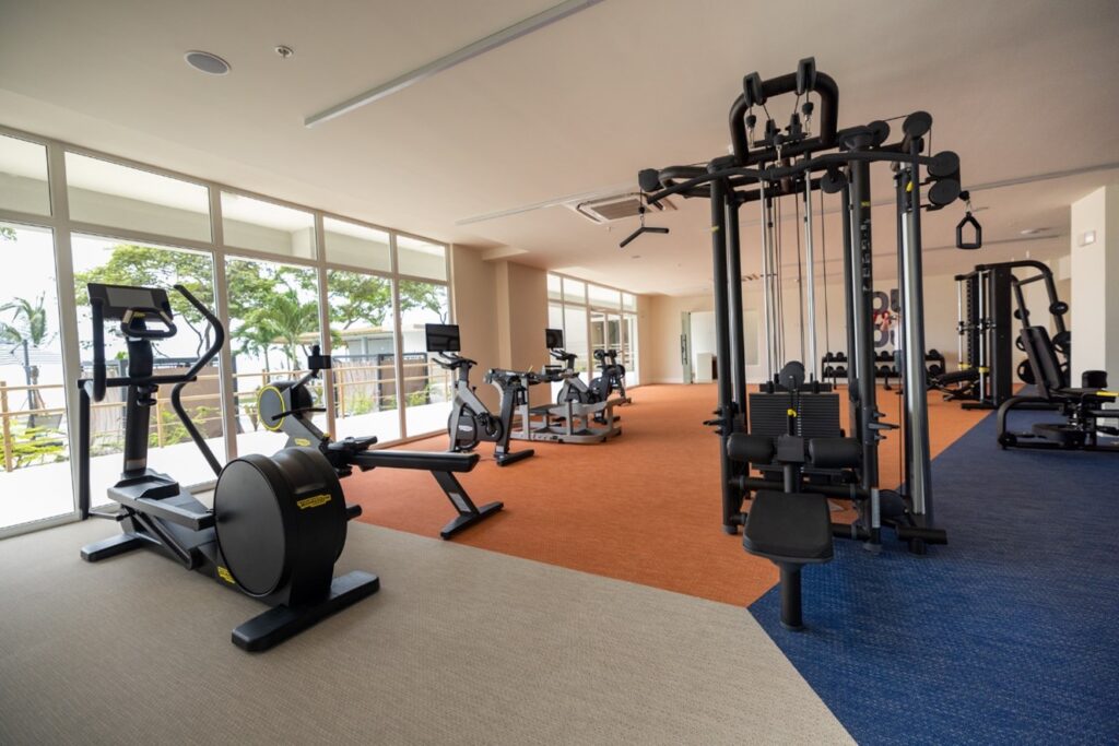 the gym at Surfside in Playa Caracol