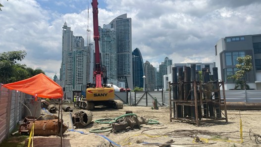 construction work at Ocean Club Residences in Panama