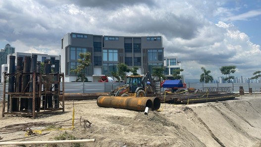 construction underway in Ocean Club Residences, Panama City