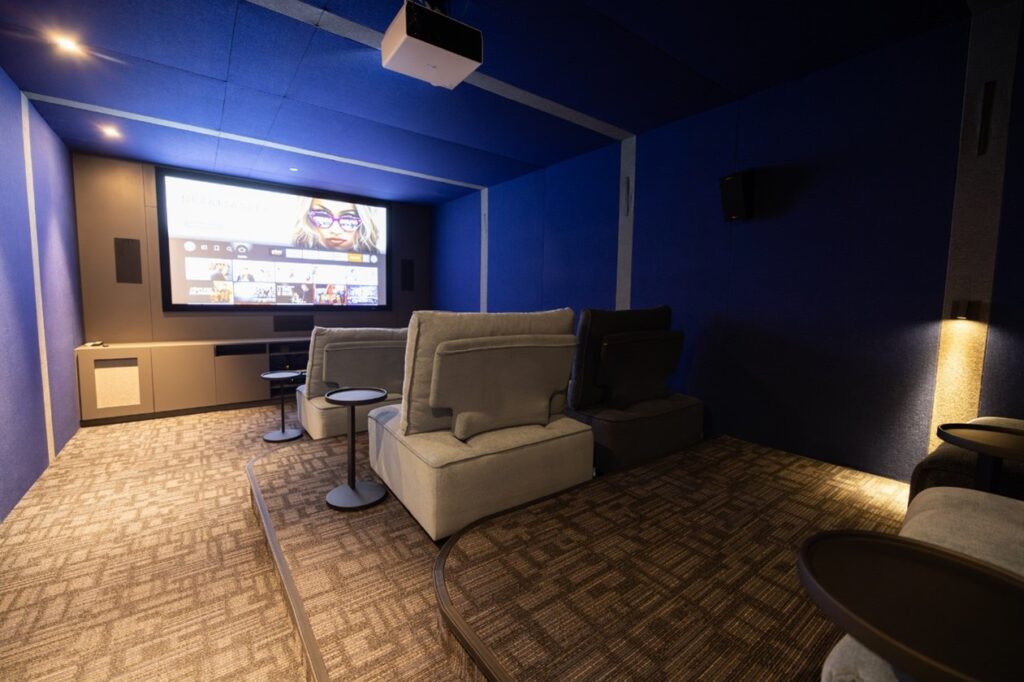 The private cinema room at Seascape in Ocean Reef