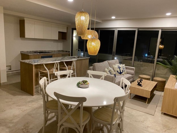 interior of a newly-delivered condo at Cabo Costa