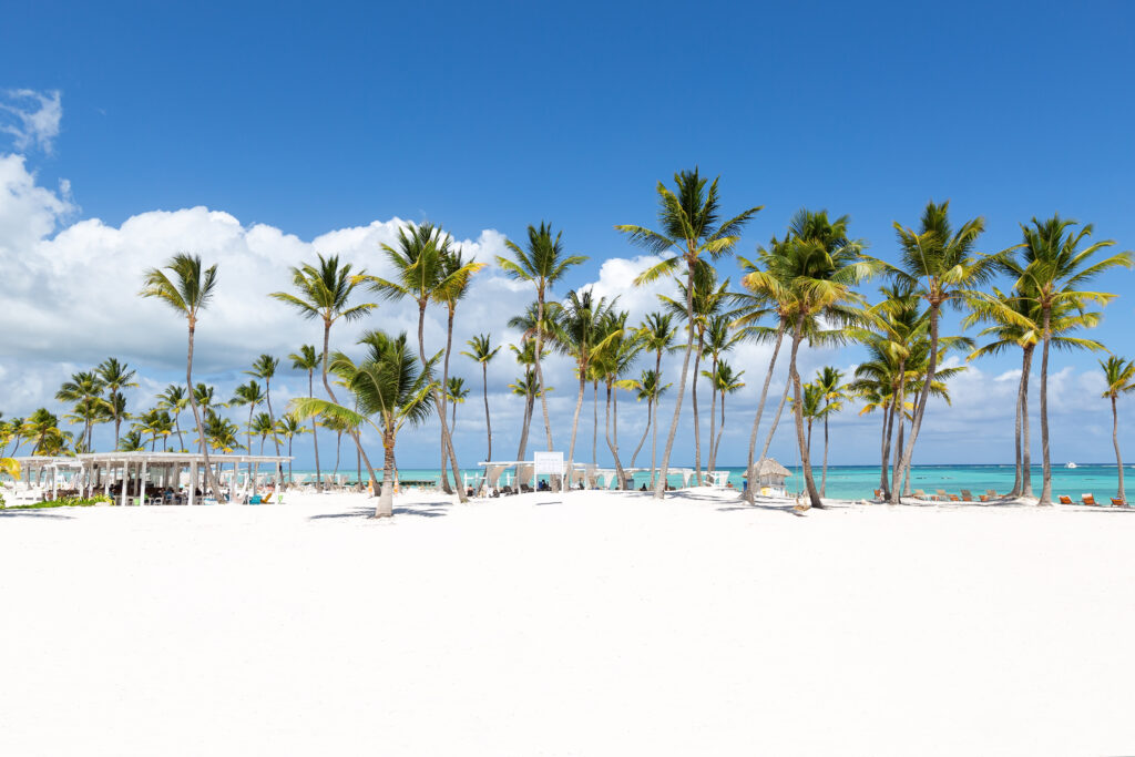 beautiful caribbean beach in cap cana